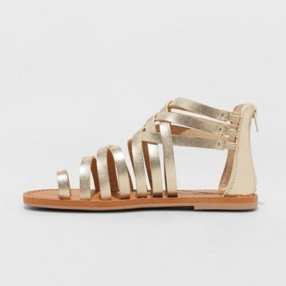 Universal Thread Makena Gladiator Sandals Gold - Picture 2 of 3